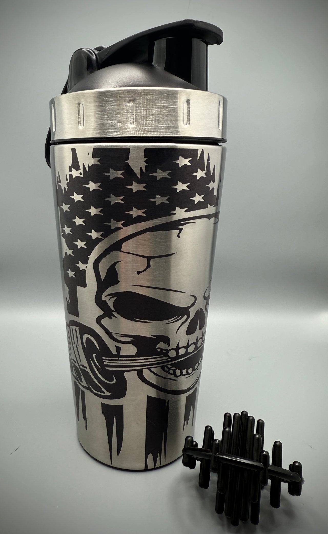 Stars, Stripes & Heavy Lifts Protein Tumbler