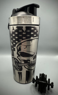 Stars, Stripes & Heavy Lifts Protein Tumbler