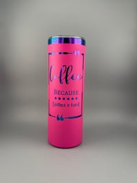 Sippin’ Pretty – 20 Oz Skinny Pink Tumbler (Fully Personalized)