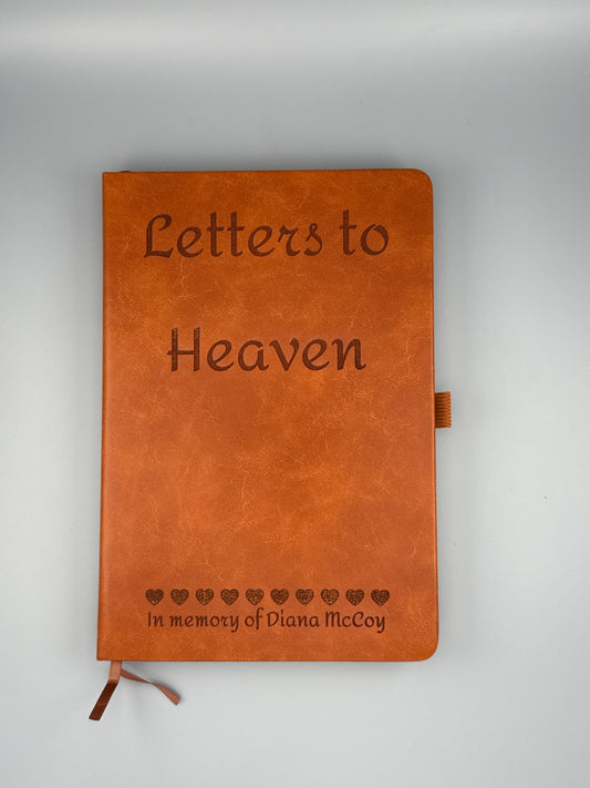 “Letters to Heaven” – Lined Leather Memorial Journal