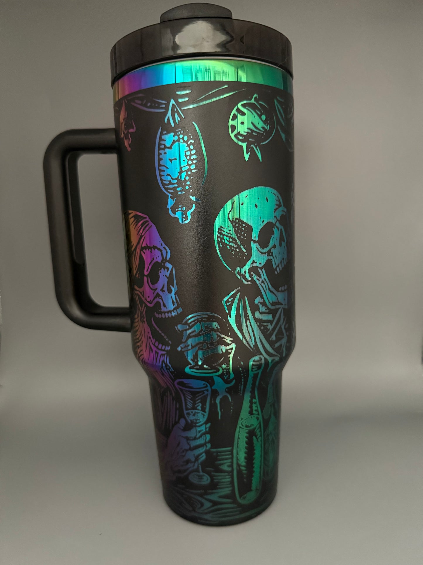 Tipsy Skeleton Tumbler – 40 oz Halloween Edition