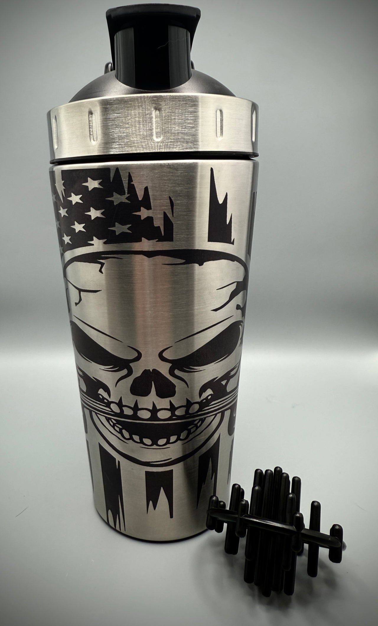 Stars, Stripes & Heavy Lifts Protein Tumbler