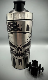 Stars, Stripes & Heavy Lifts Protein Tumbler