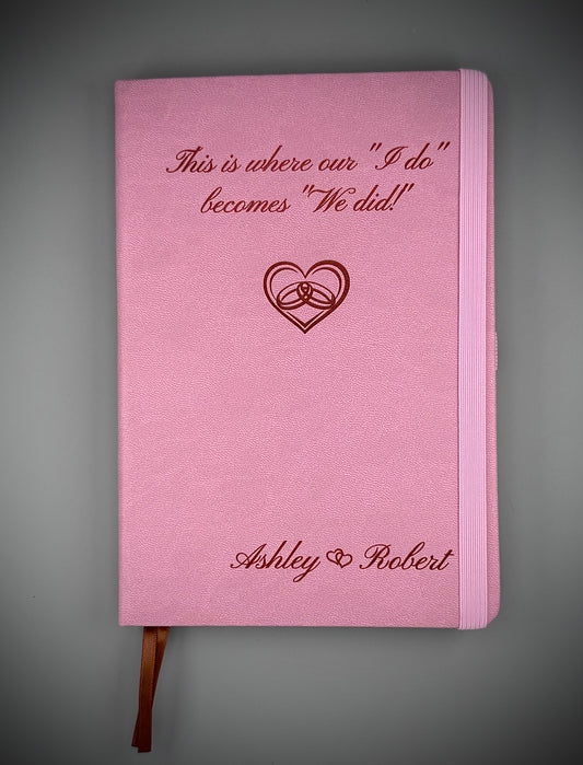 “I Do” – Personalized Leather Wedding Journal