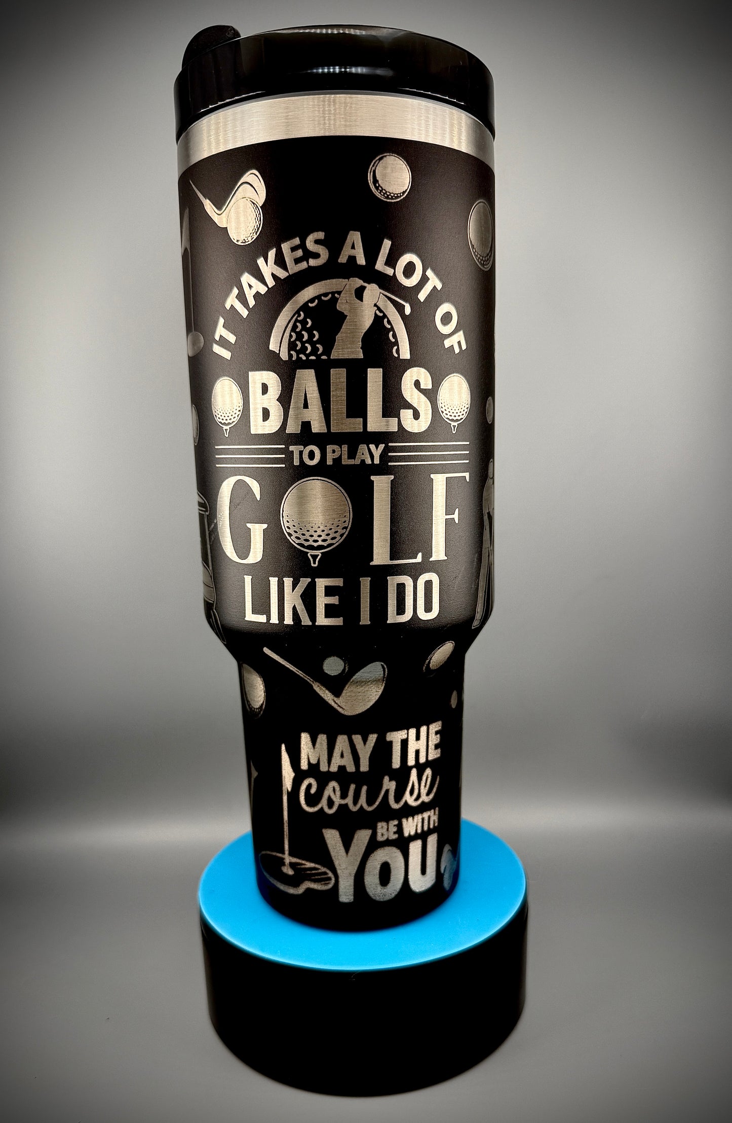 Funny Golf 40 oz Tumbler – Laser Engraved with Custom Finishes
