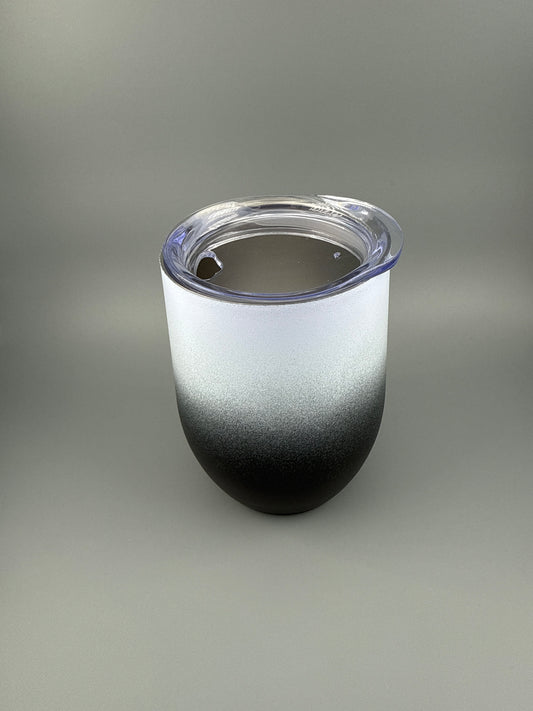 Ombre Wine Tumblers – Black & White Edition