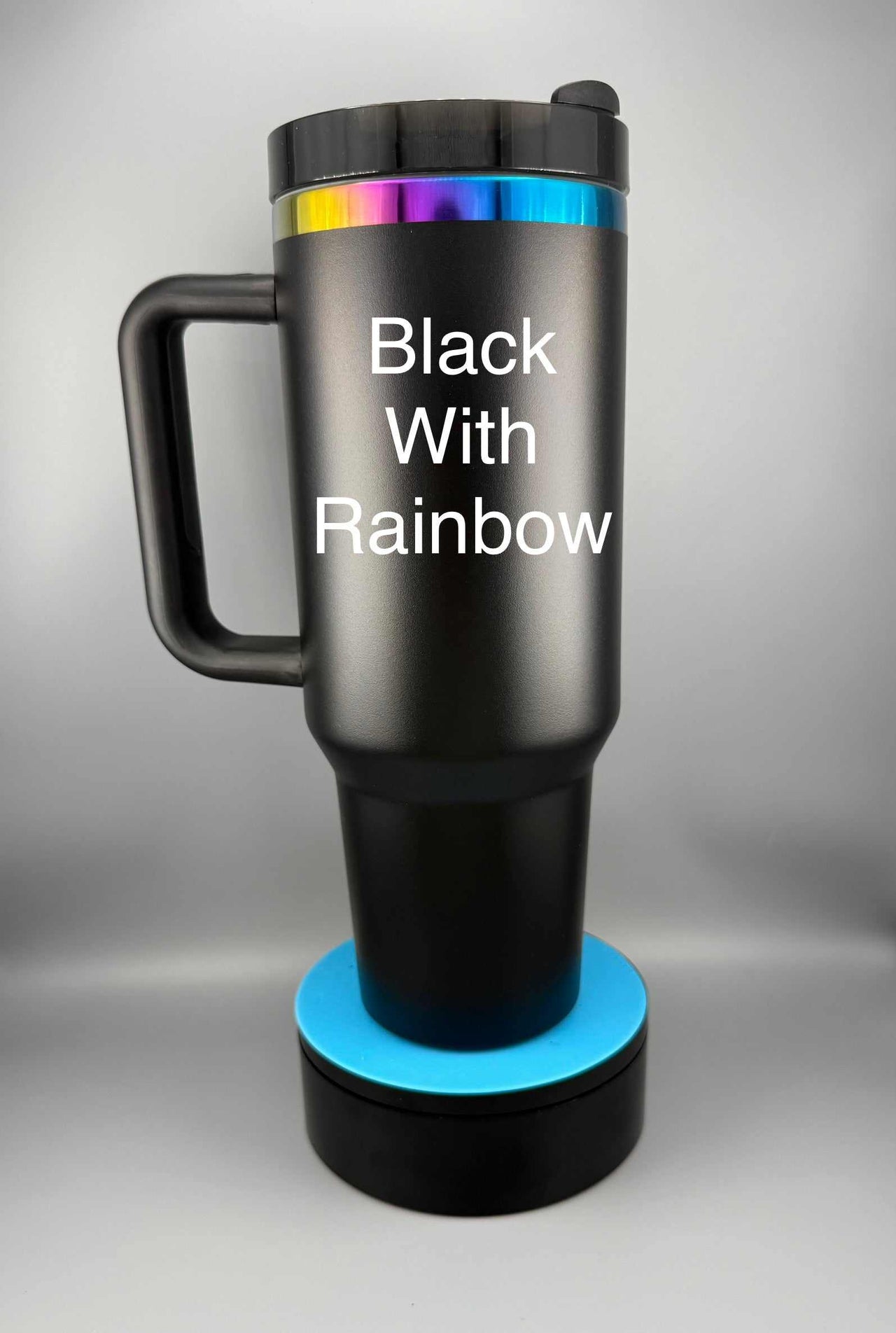 40 oz Tipsy Skeleton Tumbler with colorful metallic skull design and spill-resistant lid	