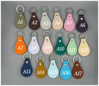 Pocket Personality – Personalized Circle Leather Key Chain (17 Colors)