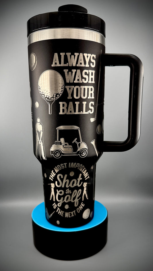 Funny Golf 40 oz Tumbler – Laser Engraved with Custom Finishes