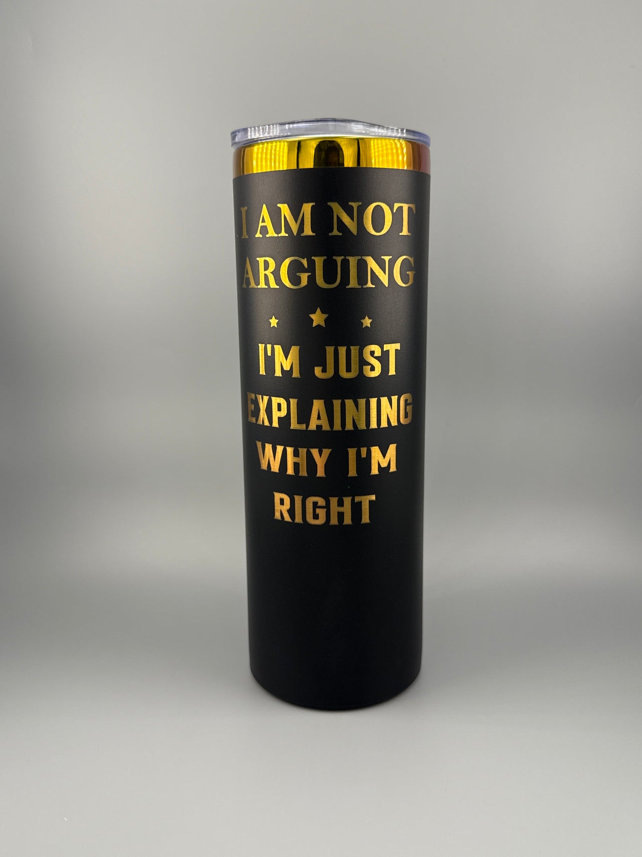 Chill and Refill – 20 Oz Skinny Black Tumbler (Fully Personalized)