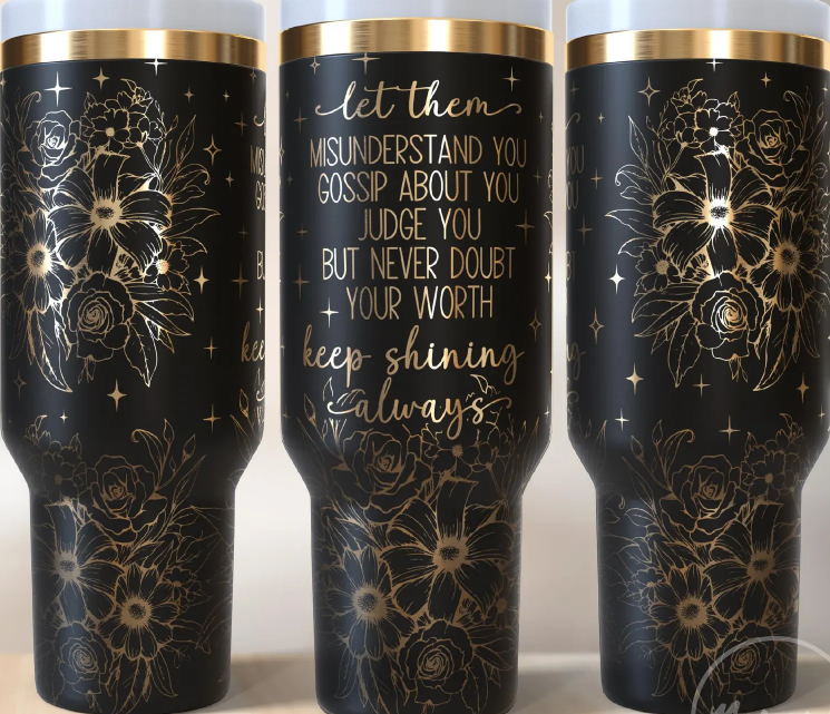 Keep Smiling Always - 40oz Tumbler - Black