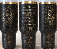 Keep Smiling Always - 40oz Tumbler - Black