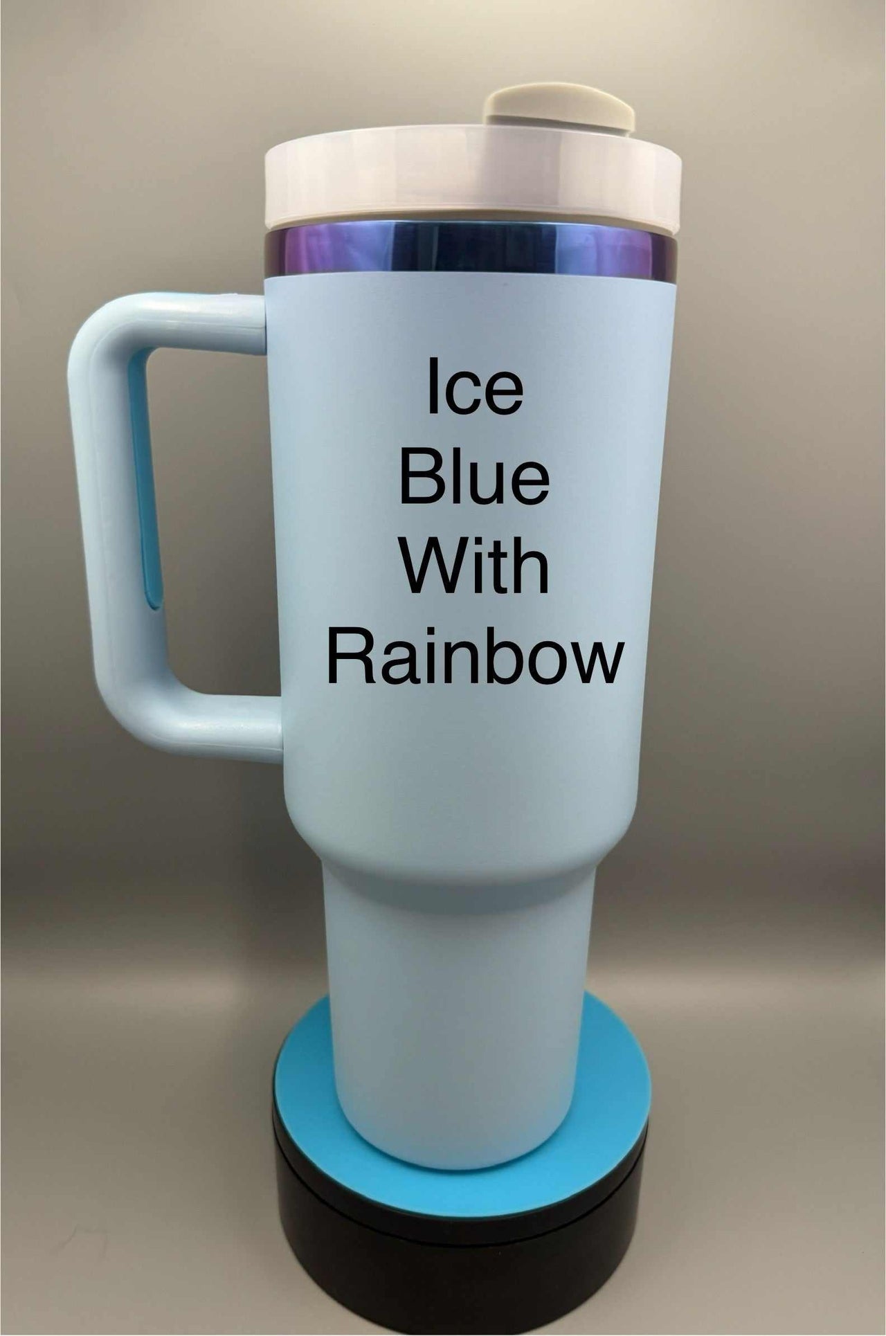 40 oz Tipsy Skeleton Tumbler with colorful metallic skull design and spill-resistant lid	