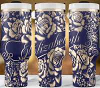 Roses with Name - 40 oz Tumbler