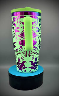 Alice in Wonderland 20 oz Tumbler – Metallic Engraved with Built-In Straw